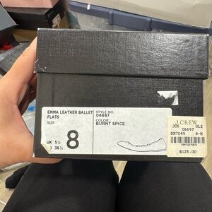 J. Crew Emma Leather Ballet Flats - Burnt Spice